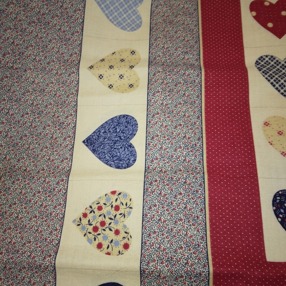 FABRIC PILLOW PANELS Marti Michell Hearts Cotton Springs Industries - Picture 4 of 5